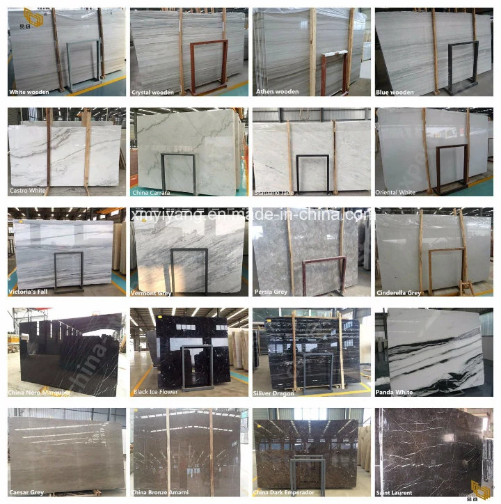 Marble Countertop/Vanity Mosaic Tiles Green/White/Black/Yellow/Beige/Brown/Grey Marble Project Slab/Tile Wholesale