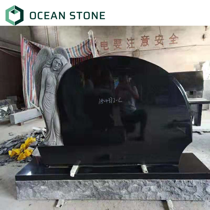 Polished Black Granite for Tombstone