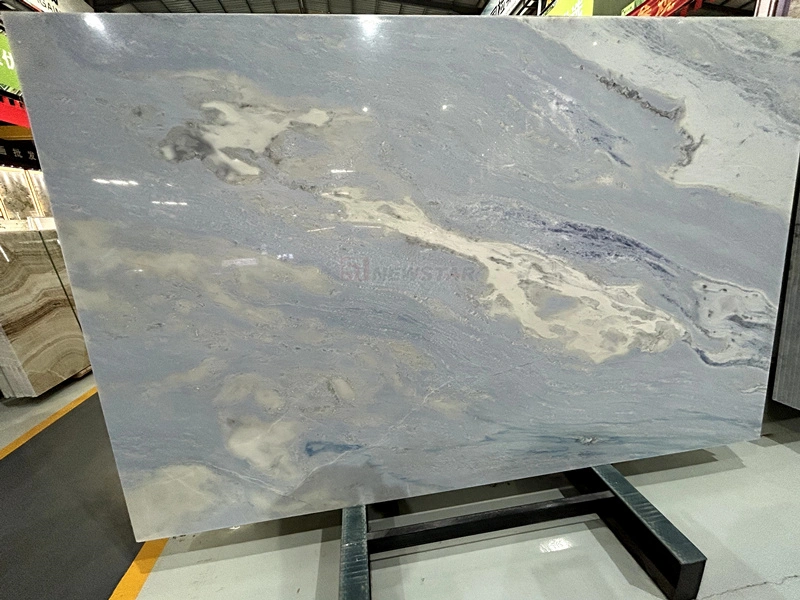 Luxury Italia Lobby Project Blue Luxury Marble Tile Wholesale Price Polished Kitchen Countertop Blue Marble Matt