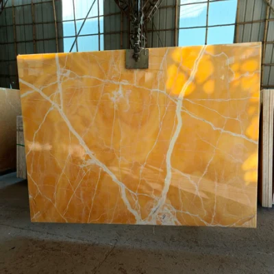 Прозрачный желтый оранжевый медовый ониксовый мрамор для настенной и напольной плитки/фона